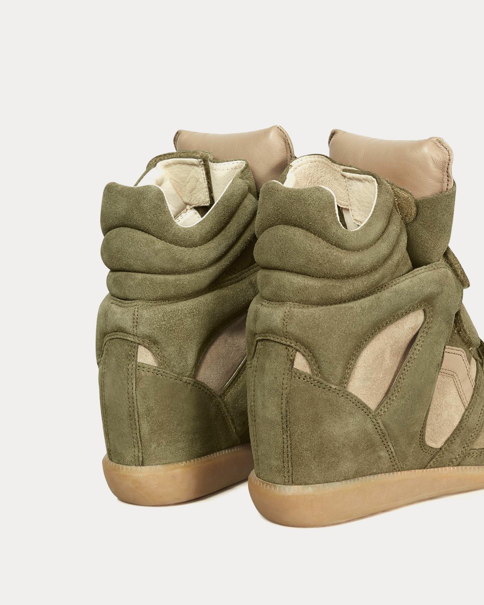 Isabel Marant Bekett Suede Taupe High Top Sneakers - 4