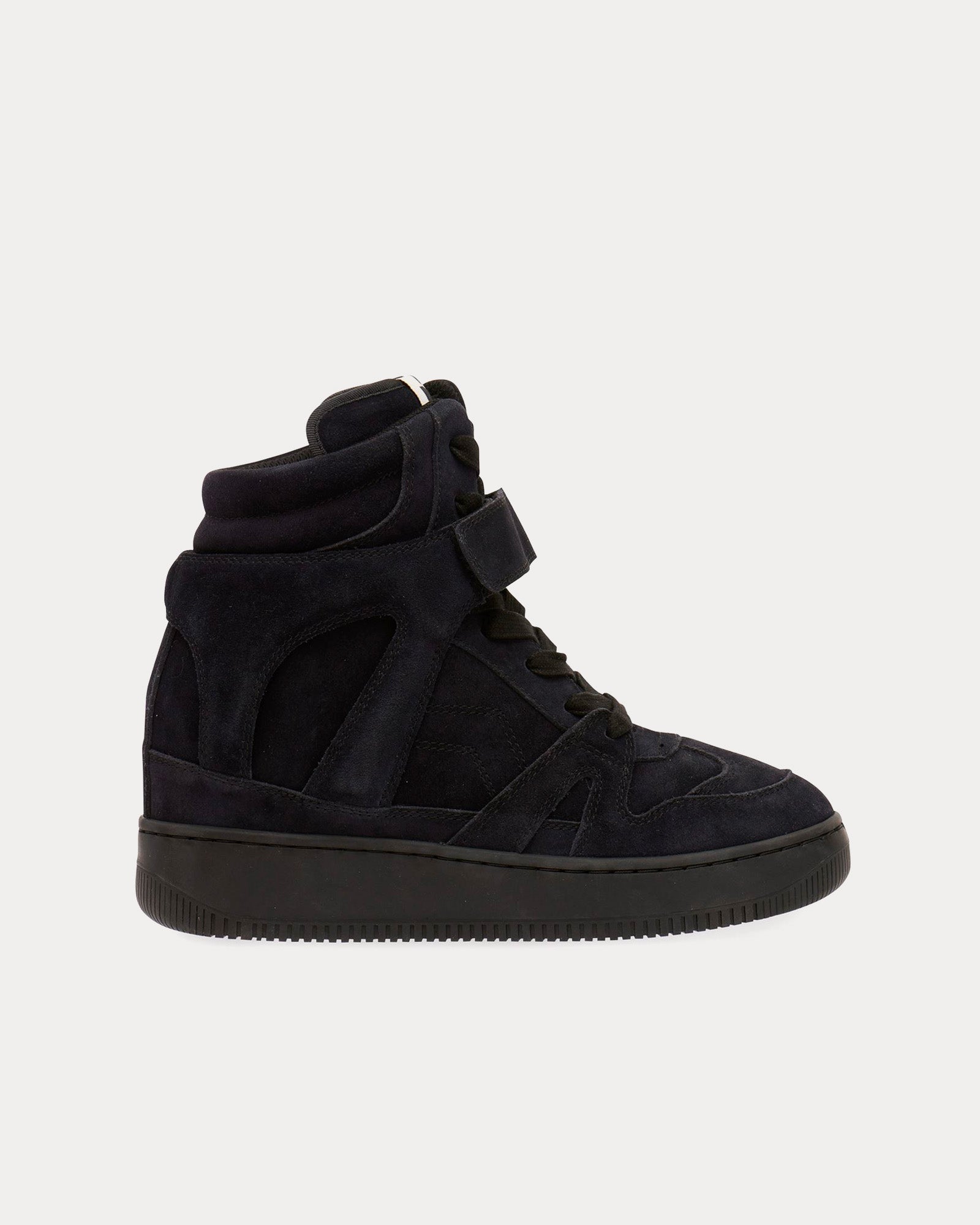 Isabel Marant Ellyn Suede Black High Top Sneakers Sneak in Peace