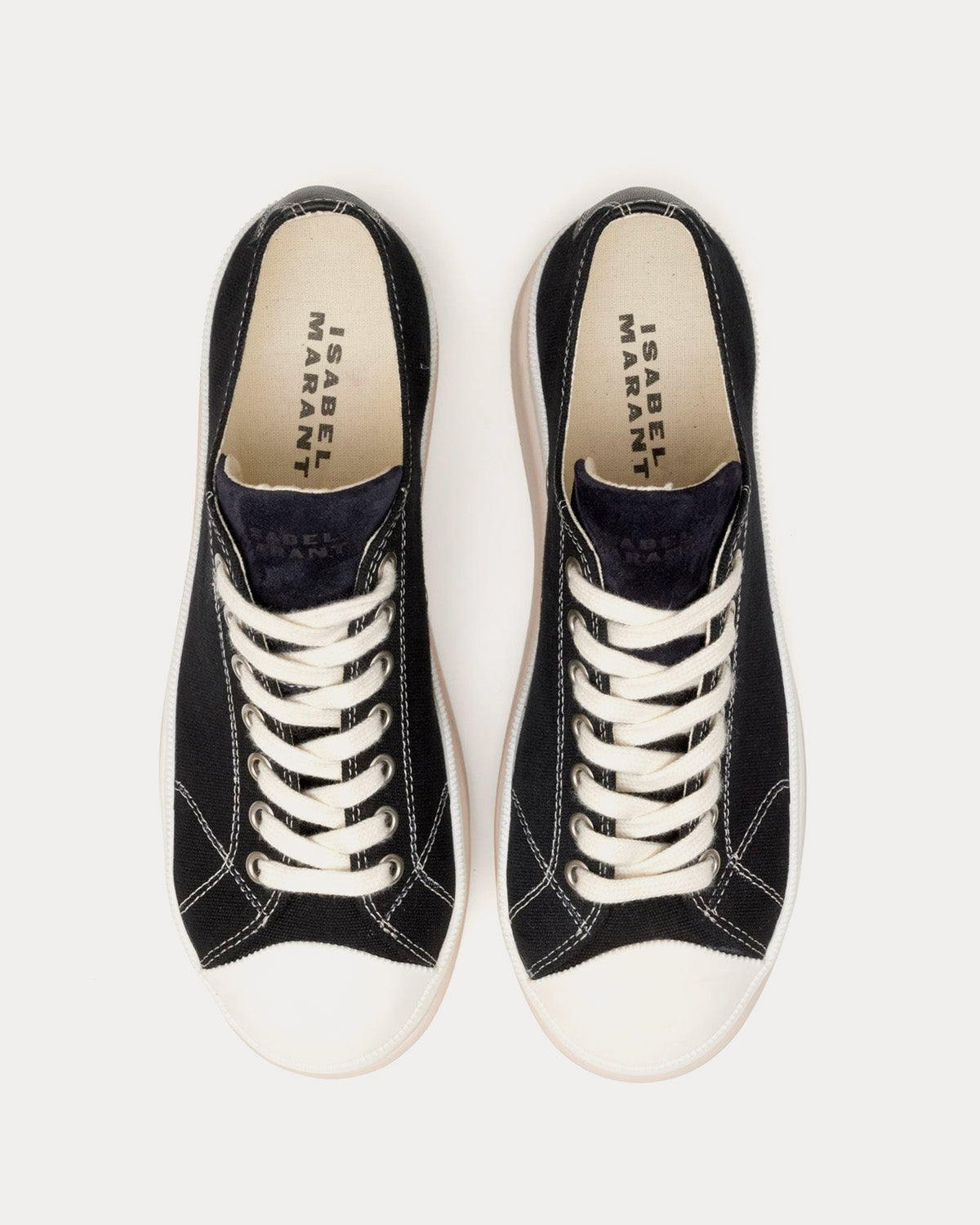 Isabel Marant Austen Canvas Black Low Top Sneakers - 2