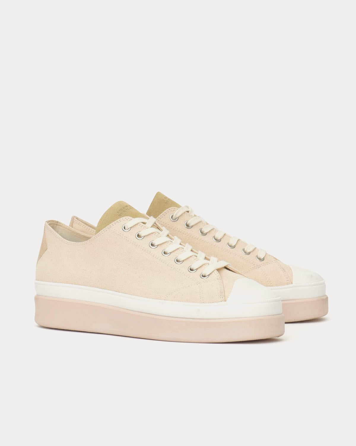 Isabel Marant Austen Canvas Ecru Low Top Sneakers - 3