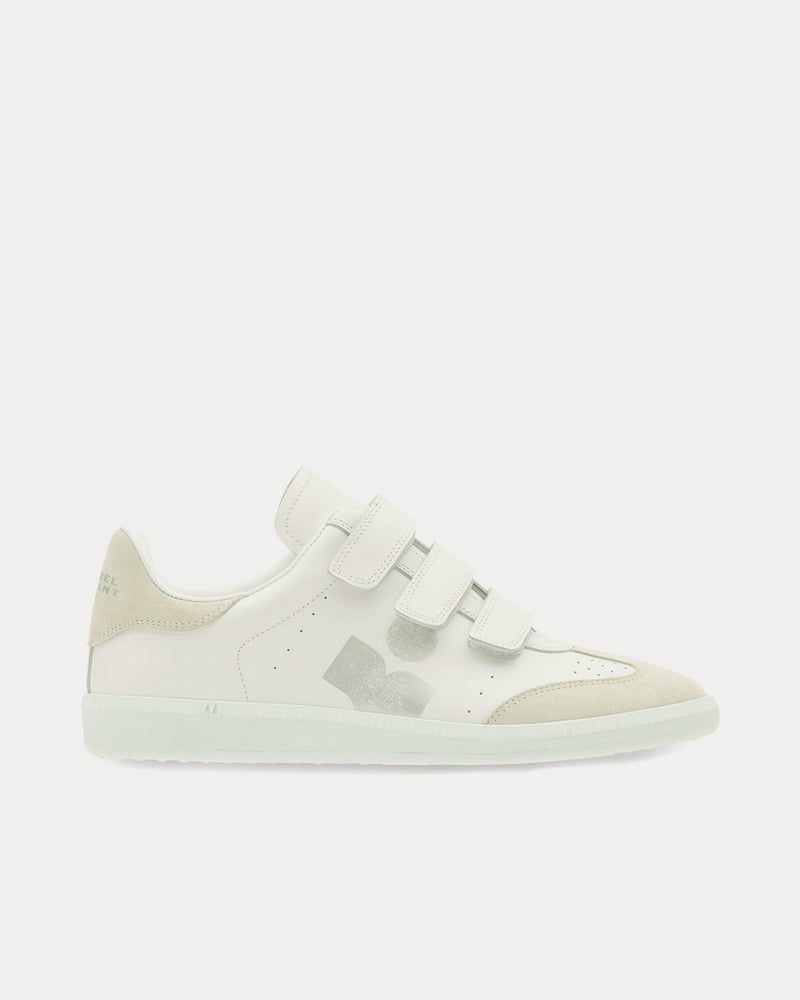 Isabel Marant Beth Leather White / Silver Low Top Sneakers - 1