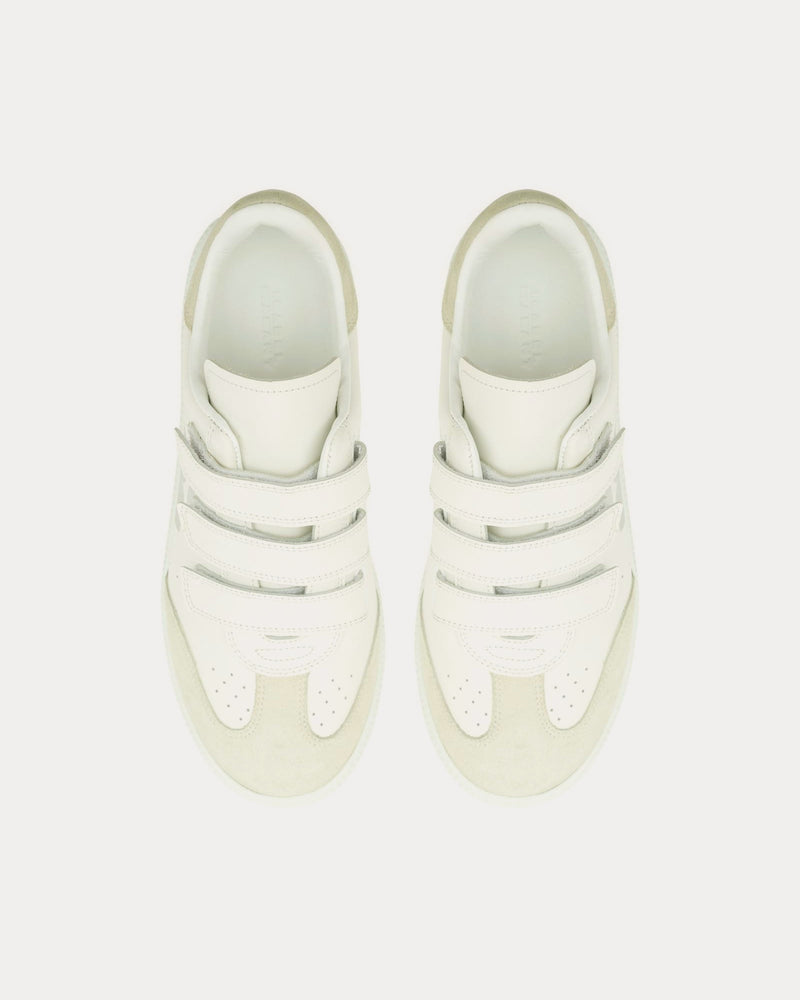 Isabel Marant Beth Leather White / Silver Low Top Sneakers - 2