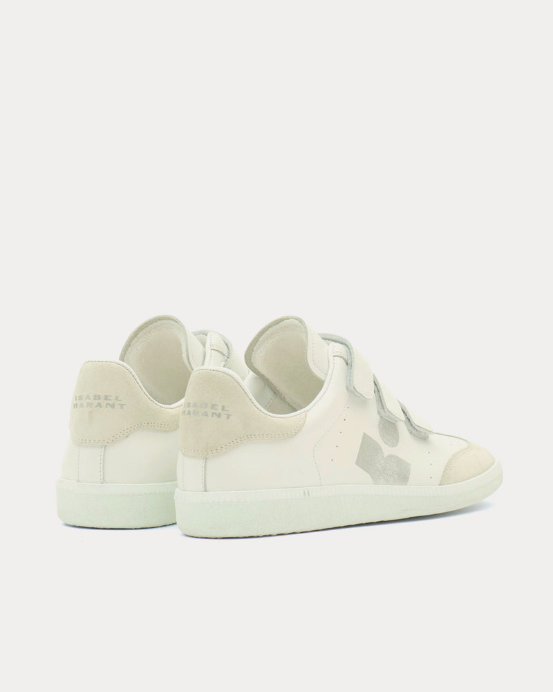 Isabel Marant Beth Leather White / Silver Low Top Sneakers - 4