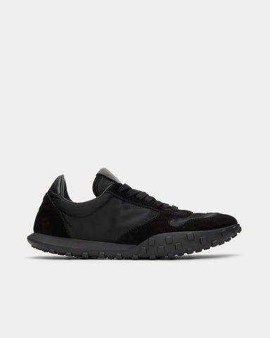 Jil Sander Moon Nylon & Suede Black Low Top Sneakers