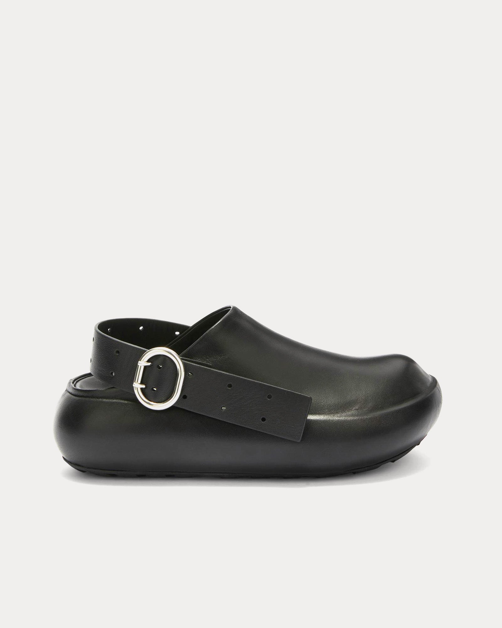 Jil Sander Sabot Leather Black Clogs - 1