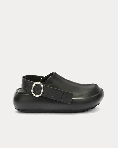 Jil Sander Sabot Leather Black Clogs