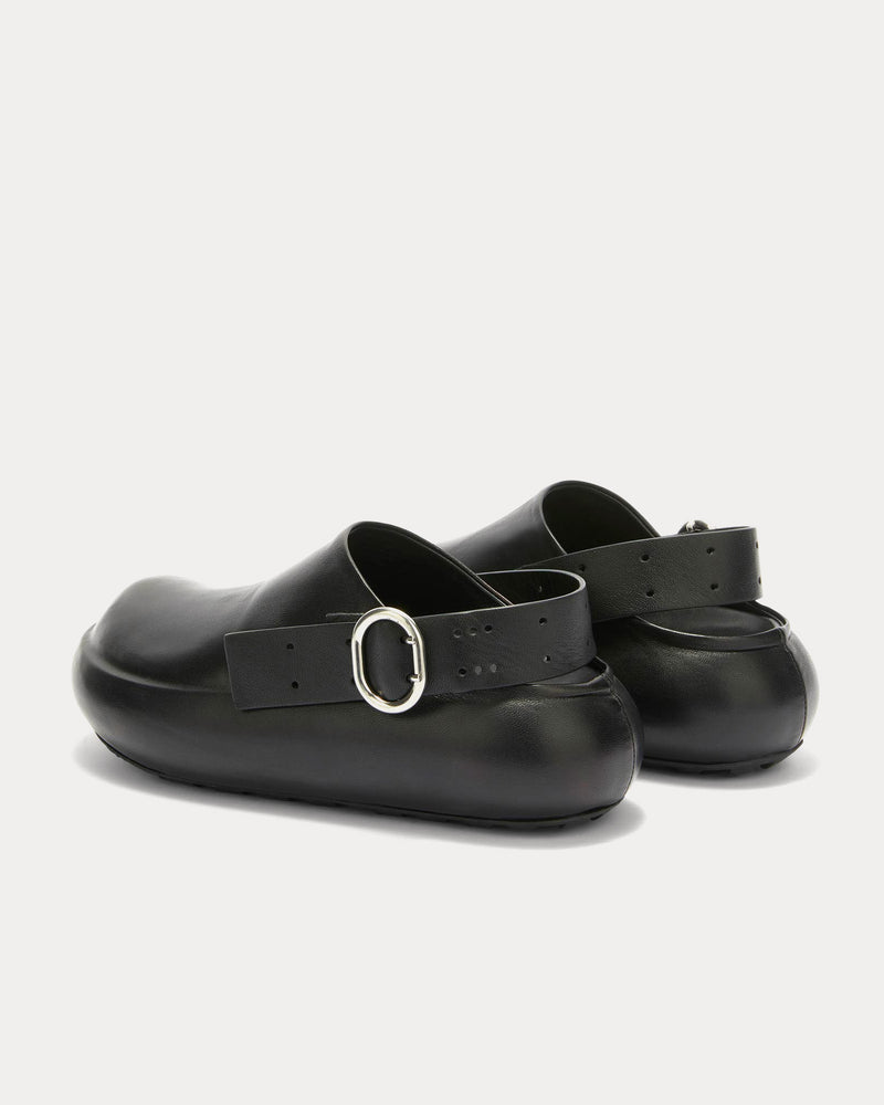 Jil Sander Sabot Leather Black Clogs - 4