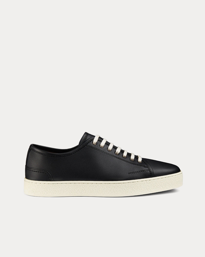 John Lobb Stockwell Calf Leather Black Low Top Sneakers - 1