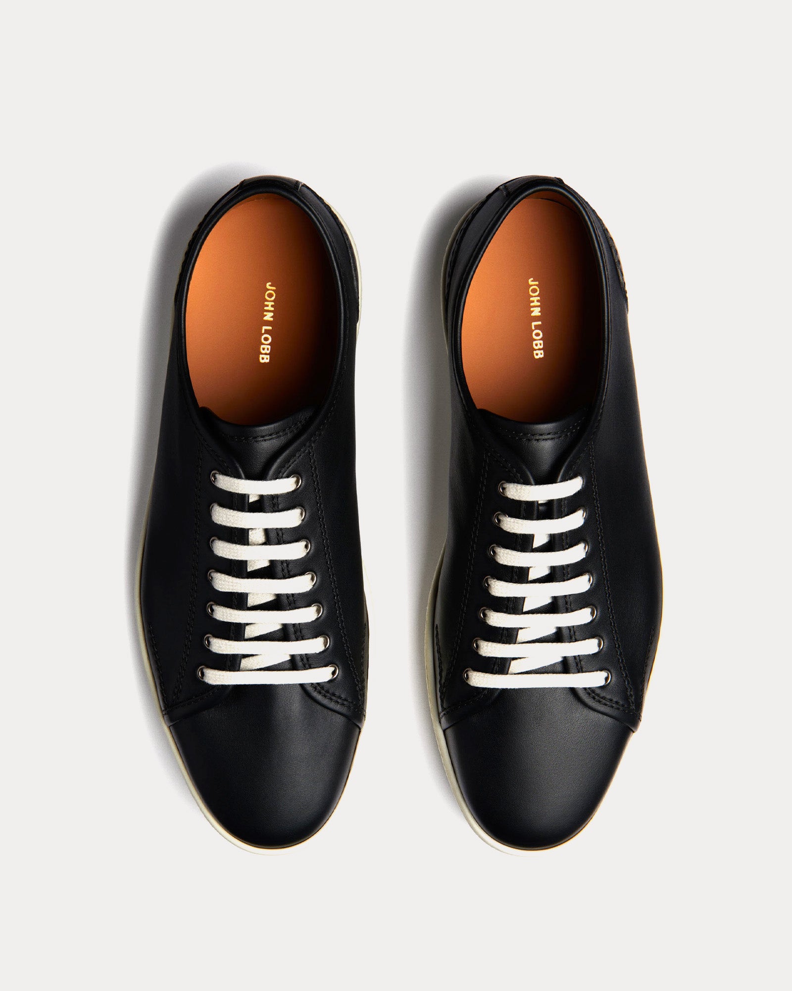 John Lobb Stockwell Calf Leather Black Low Top Sneakers - 2