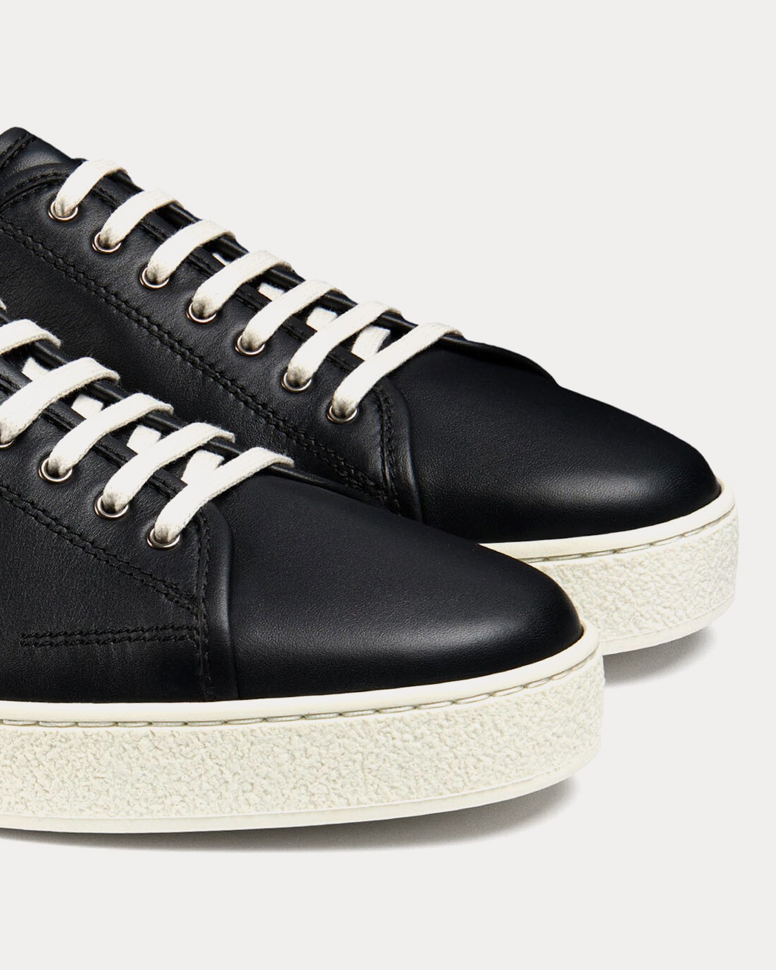 John Lobb Stockwell Calf Leather Black Low Top Sneakers - 3