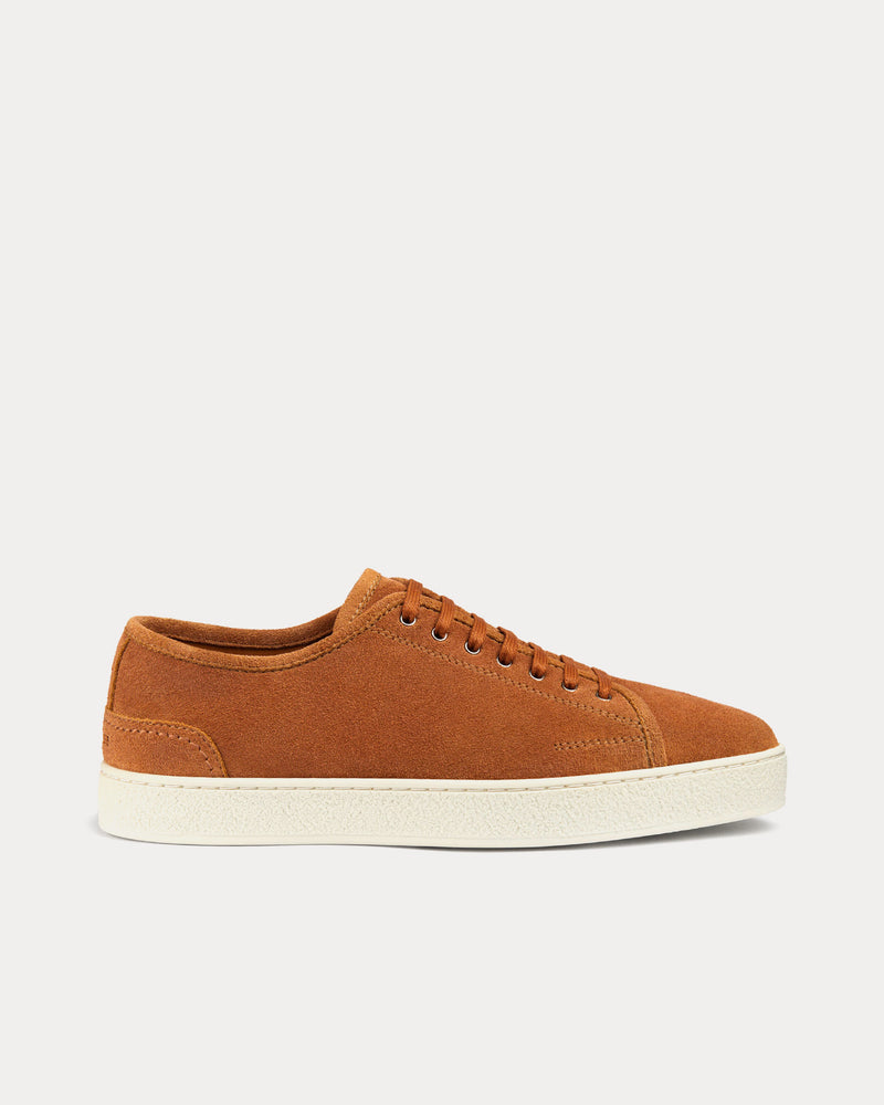 John Lobb Stockwell Suede Cider Low Top Sneakers - 1