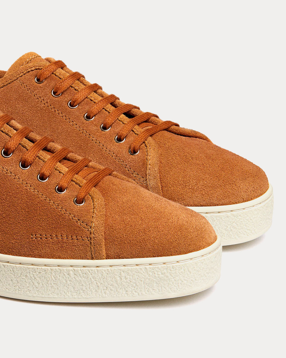 John Lobb Stockwell Suede Cider Low Top Sneakers - Sneak in Peace