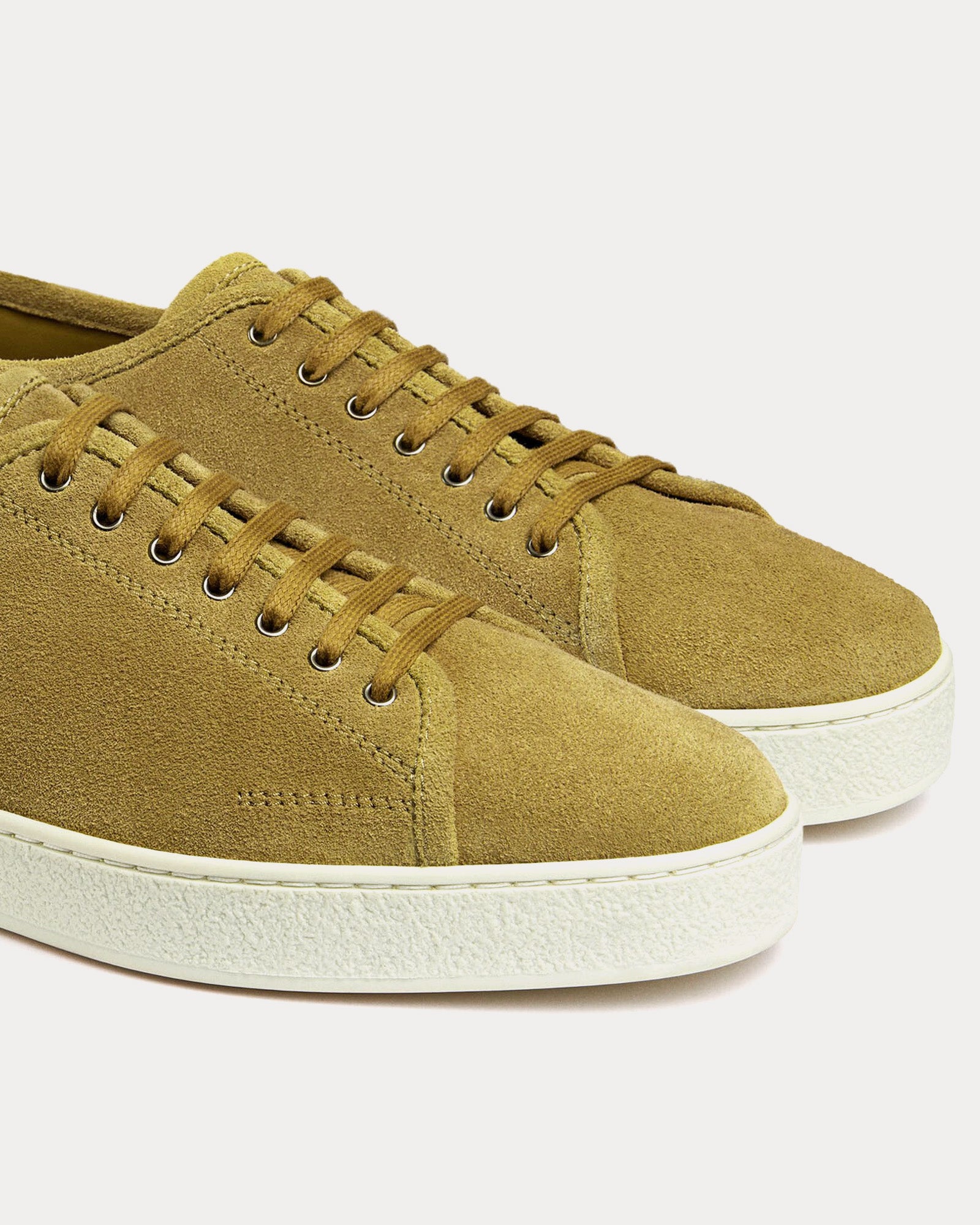 John Lobb Stockwell Suede Moss Low Top Sneakers - 3