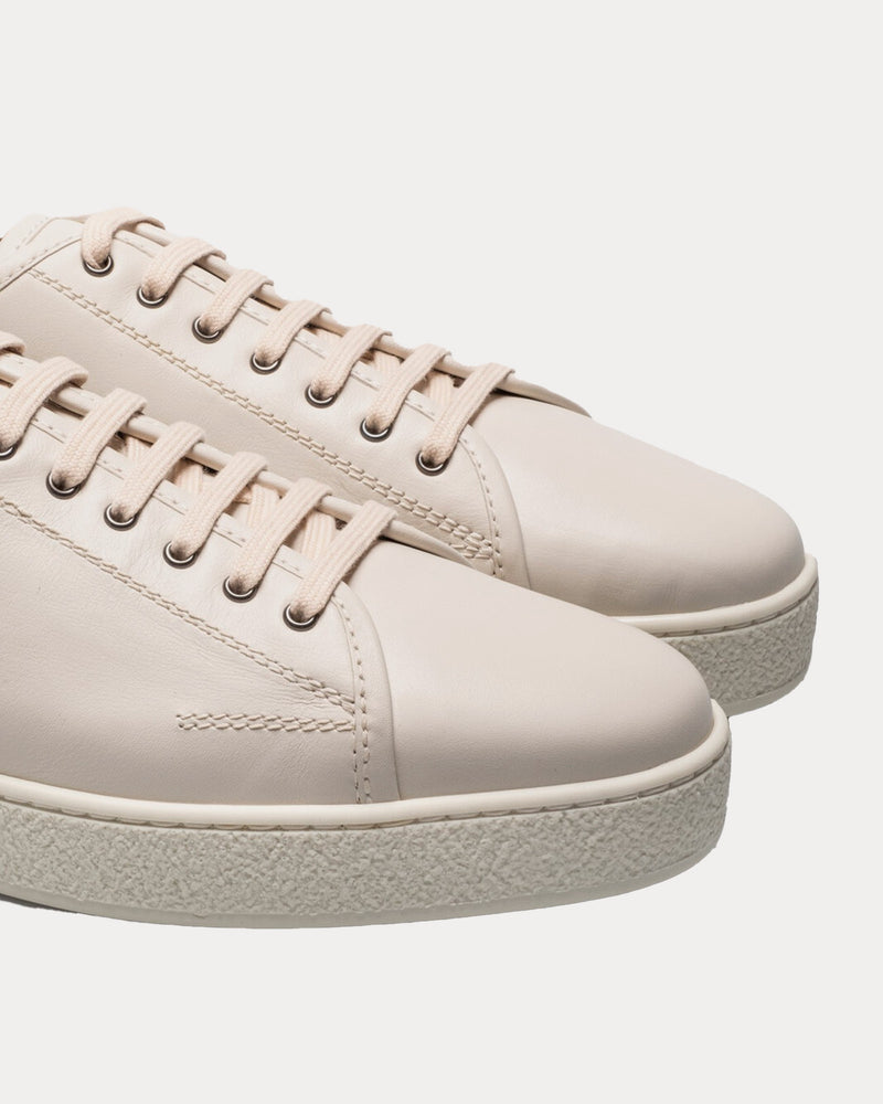 John Lobb Stockwell Calf Leather White Low Top Sneakers - 3