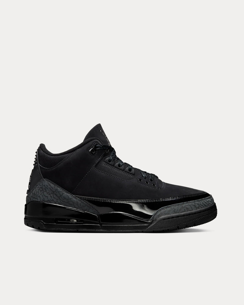 Jordan Air Jordan 3 Retro 'Black Cat' Black / Dark Chocolate / White High Top Sneakers - 1