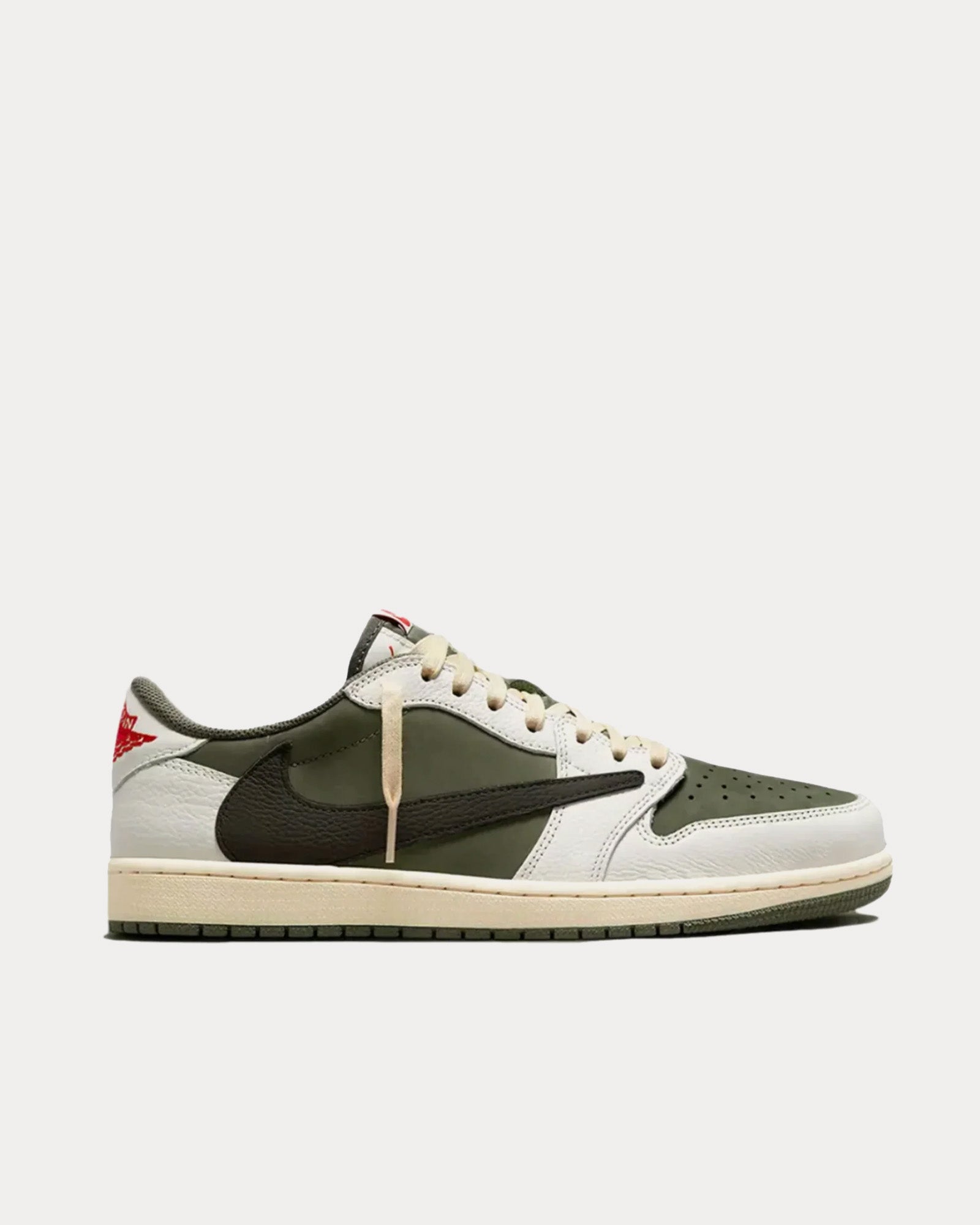 Jordan x Travis Scott Air Jordan 1 Low OG Medium Olive / Black / Sail Low Top Sneakers - 1