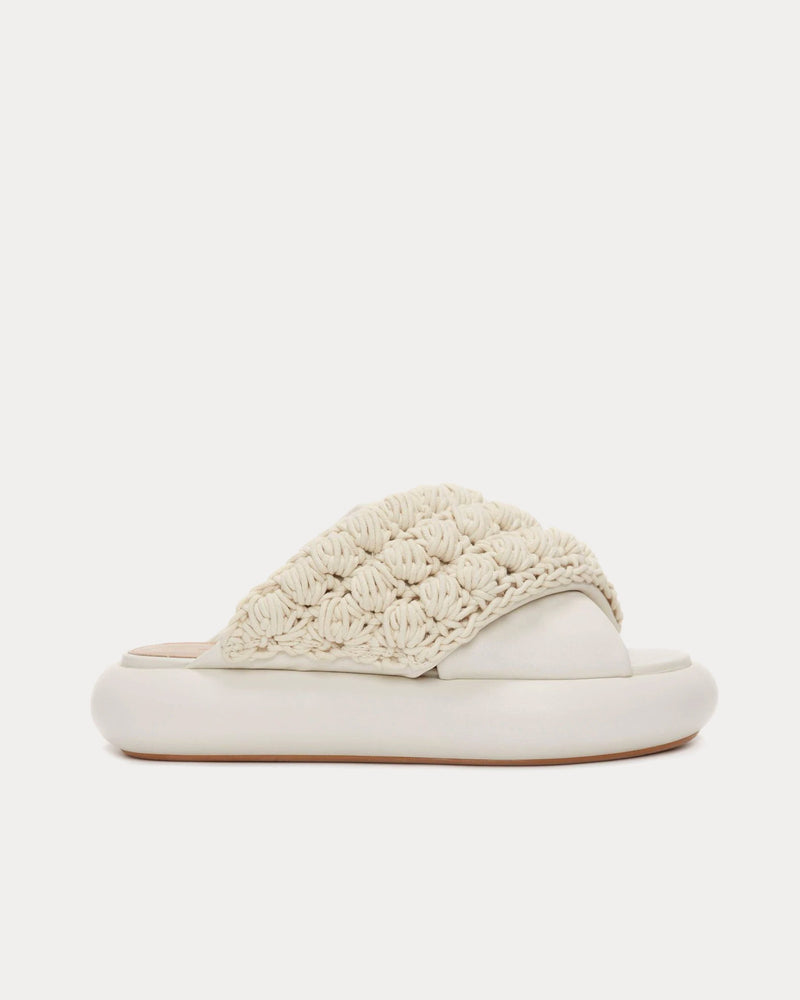 JW Anderson Popcorn Twist Platform Off White Sandals - 1