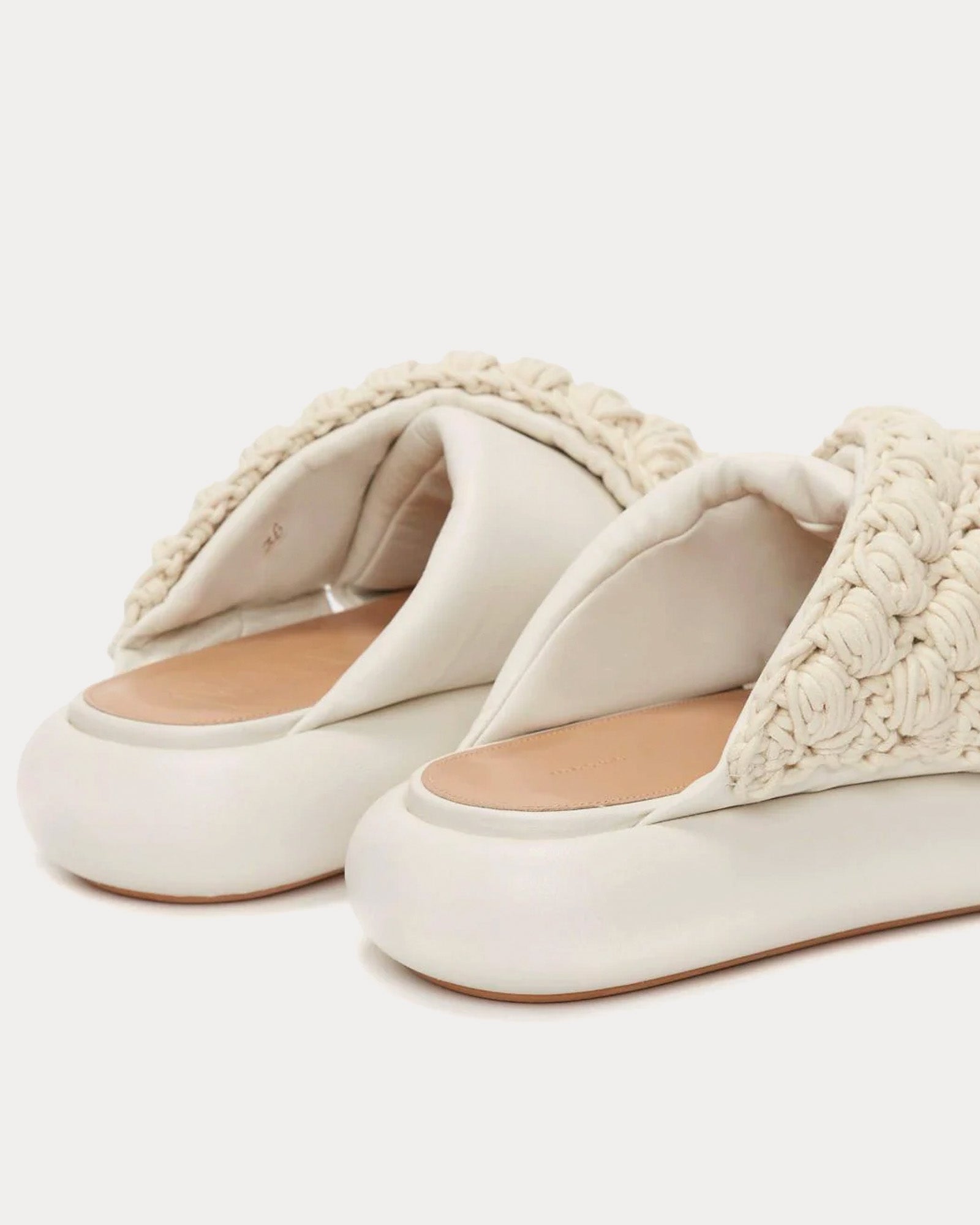 JW Anderson Popcorn Twist Platform Off White Sandals - 3