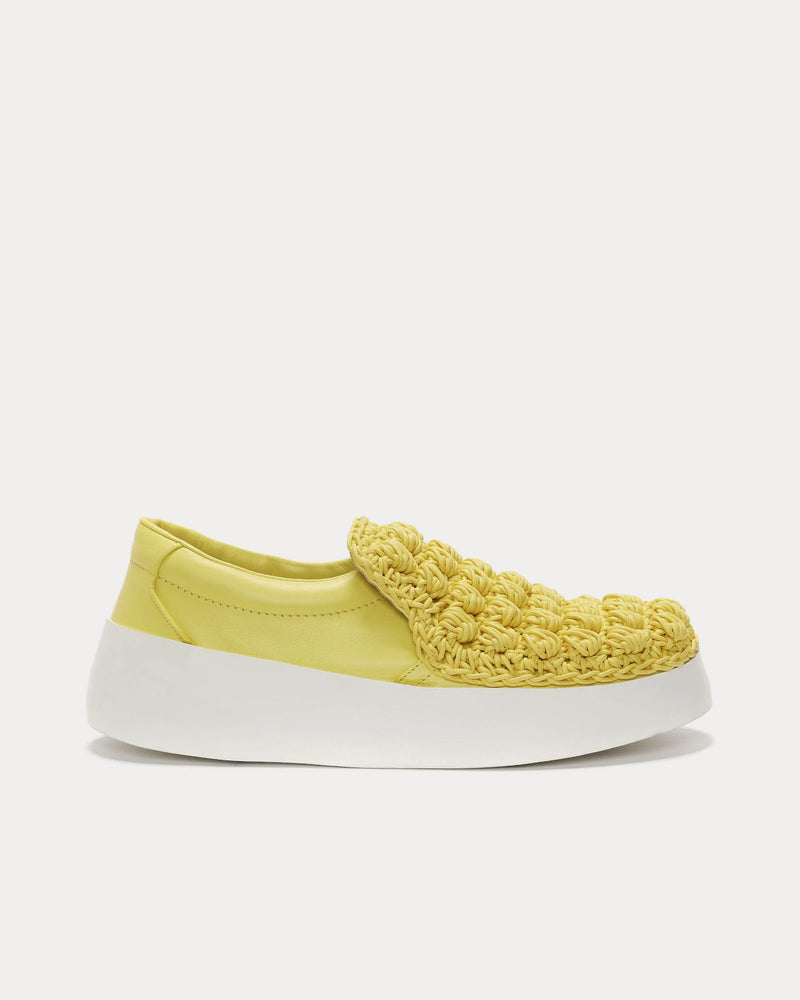 JW Anderson Popcorn Yellow Slip On Sneakers - 1