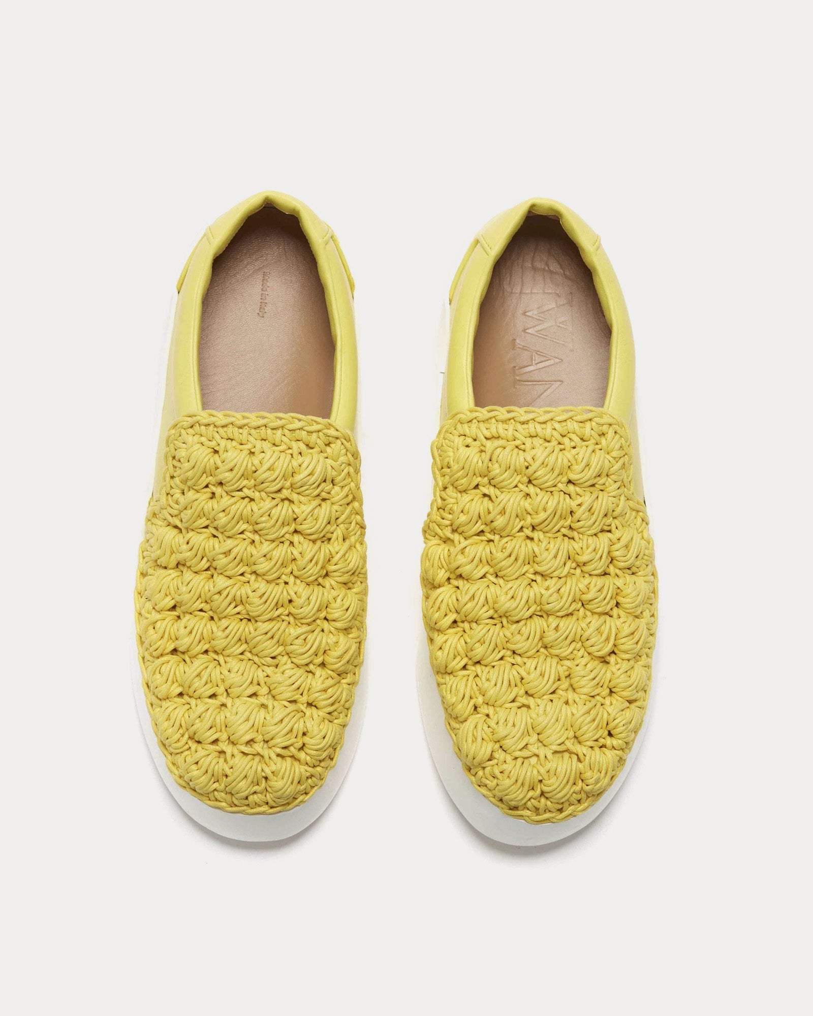 JW Anderson Popcorn Yellow Slip On Sneakers - 2