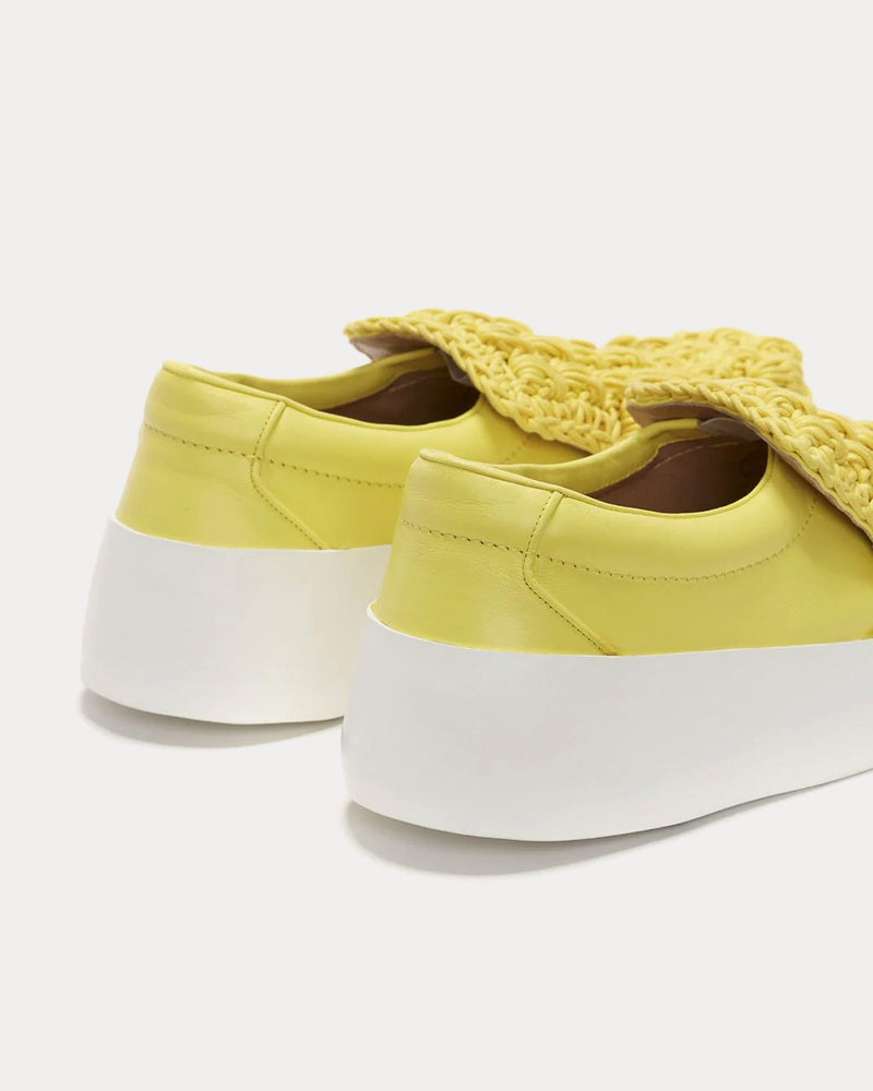 JW Anderson Popcorn Yellow Slip On Sneakers - 3