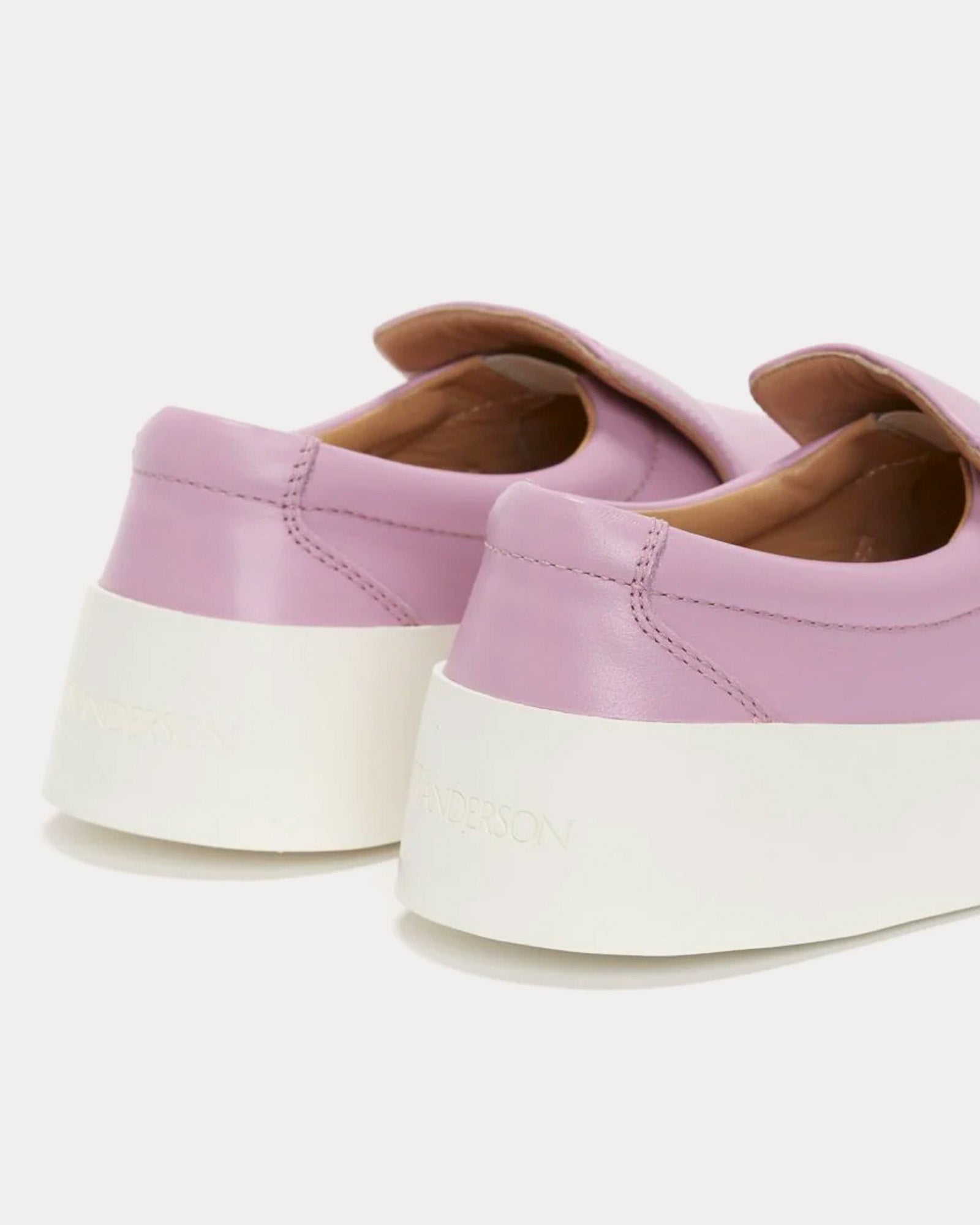 JW Anderson Smooth Leather Pink Slip On Sneakers - 4