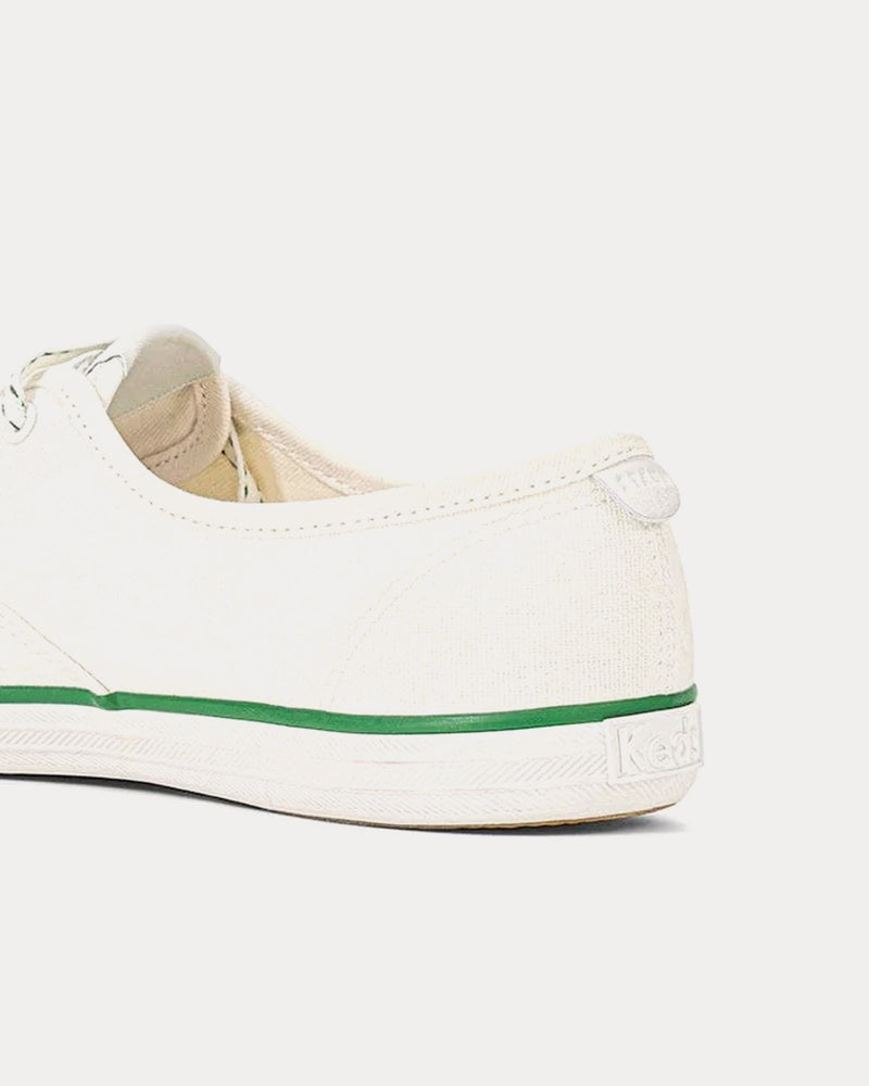 Keds x Staud Champion Canvas White / Green Low Top Sneakers - 3