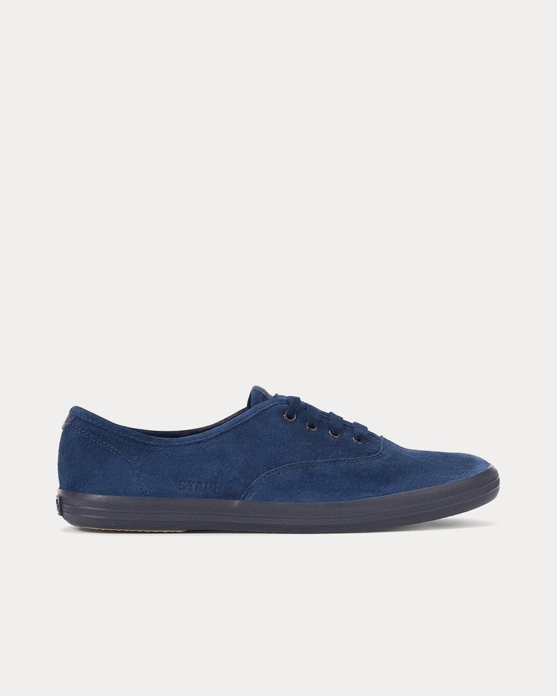 Keds x Staud Champion Suede Navy Low Top Sneakers - 1