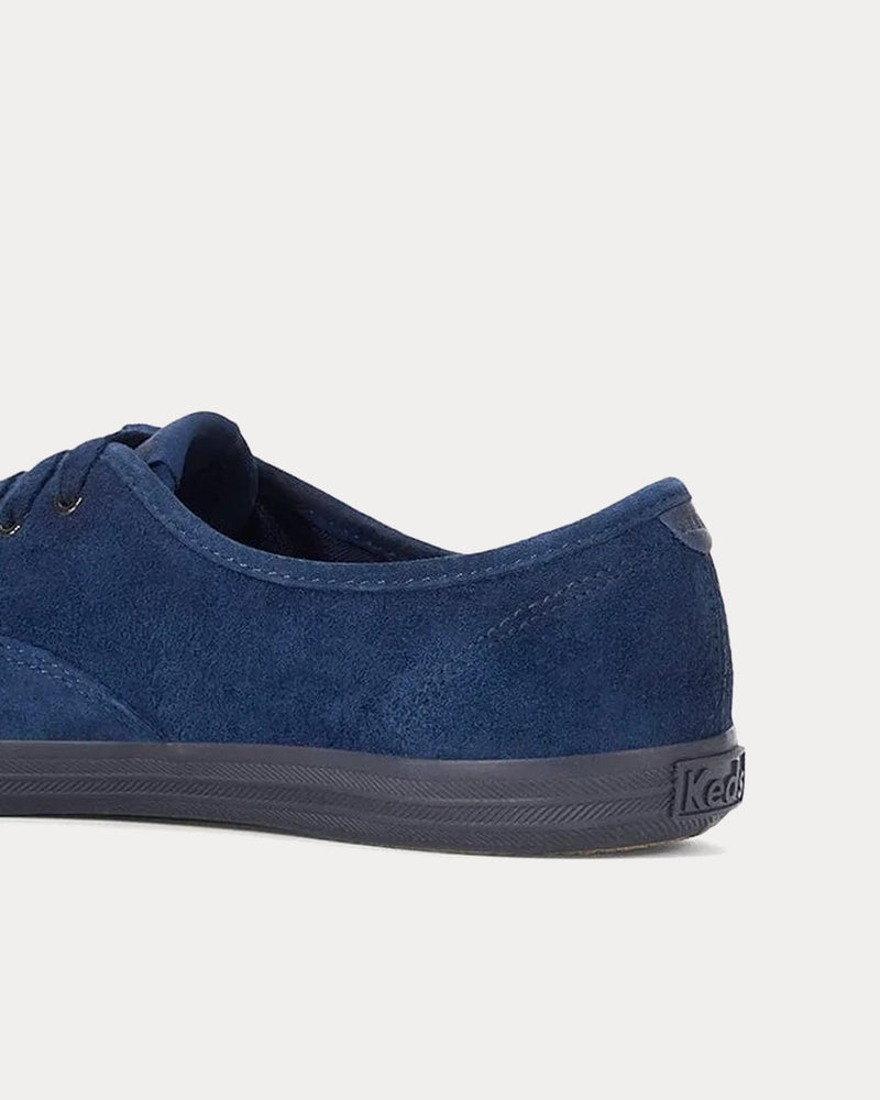 Keds x Staud Champion Suede Navy Low Top Sneakers - 3