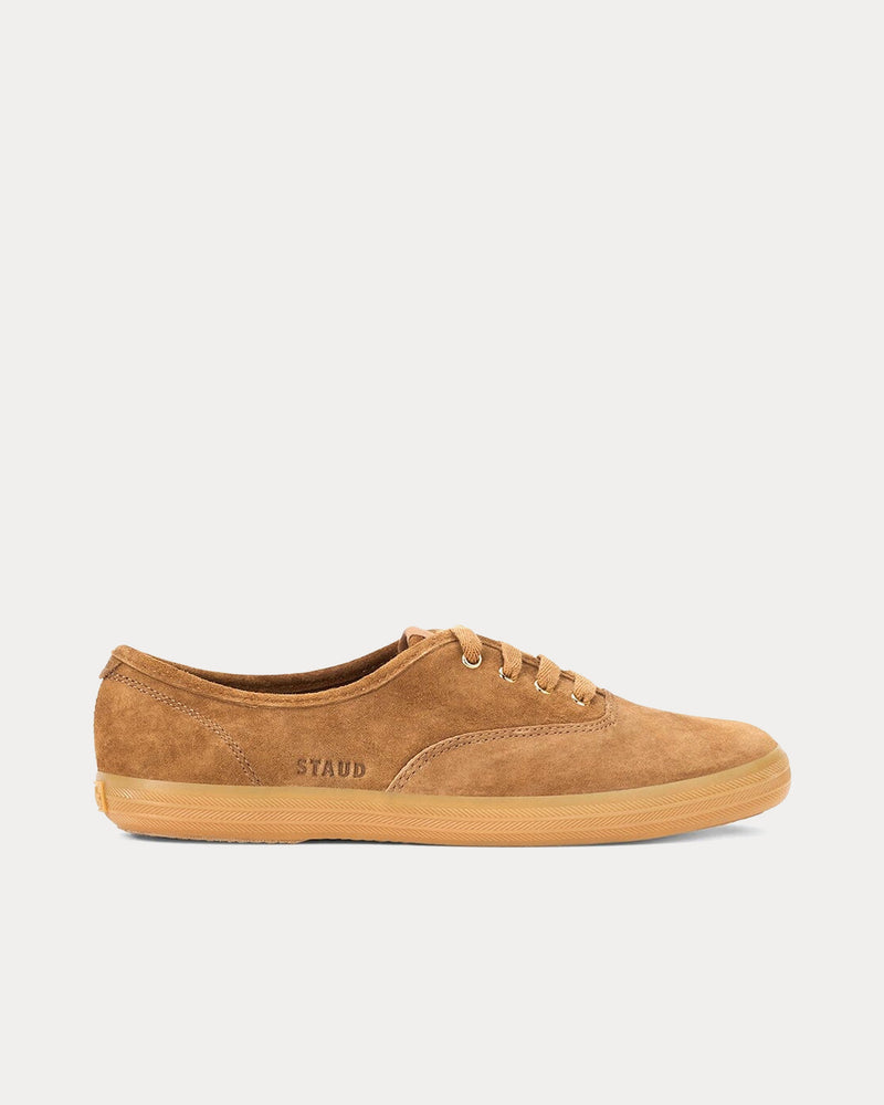 Keds x Staud Champion Suede Tan Low Top Sneakers - 1