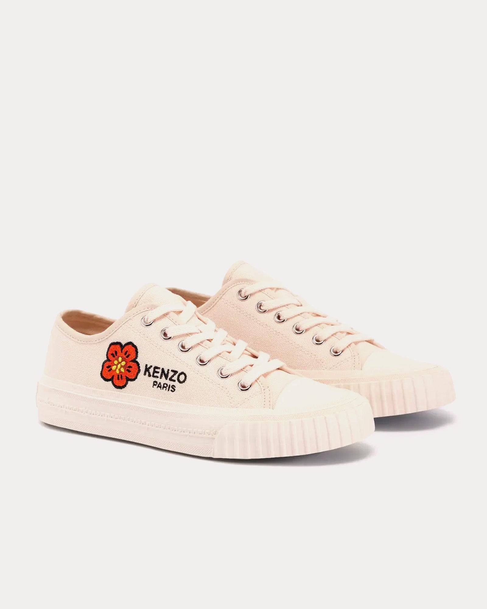 Kenzo Kenzo Foxy Canvas Cream Low Top Sneakers - 2