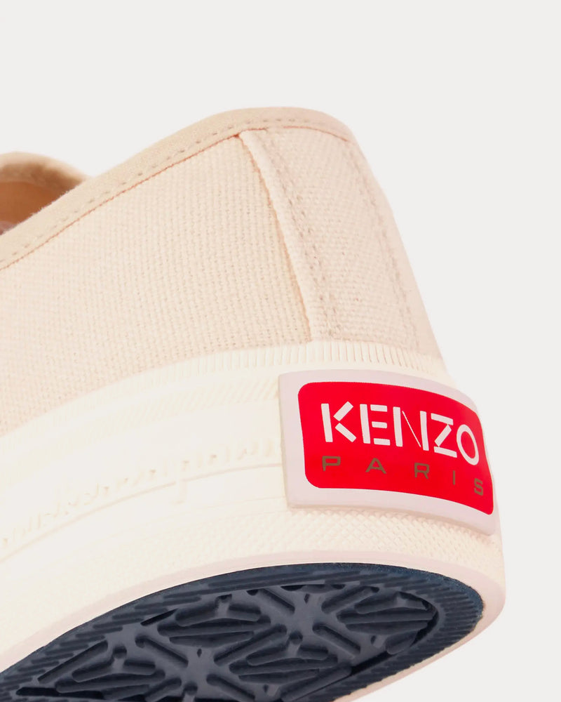 Kenzo Kenzo Foxy Canvas Cream Low Top Sneakers - 3