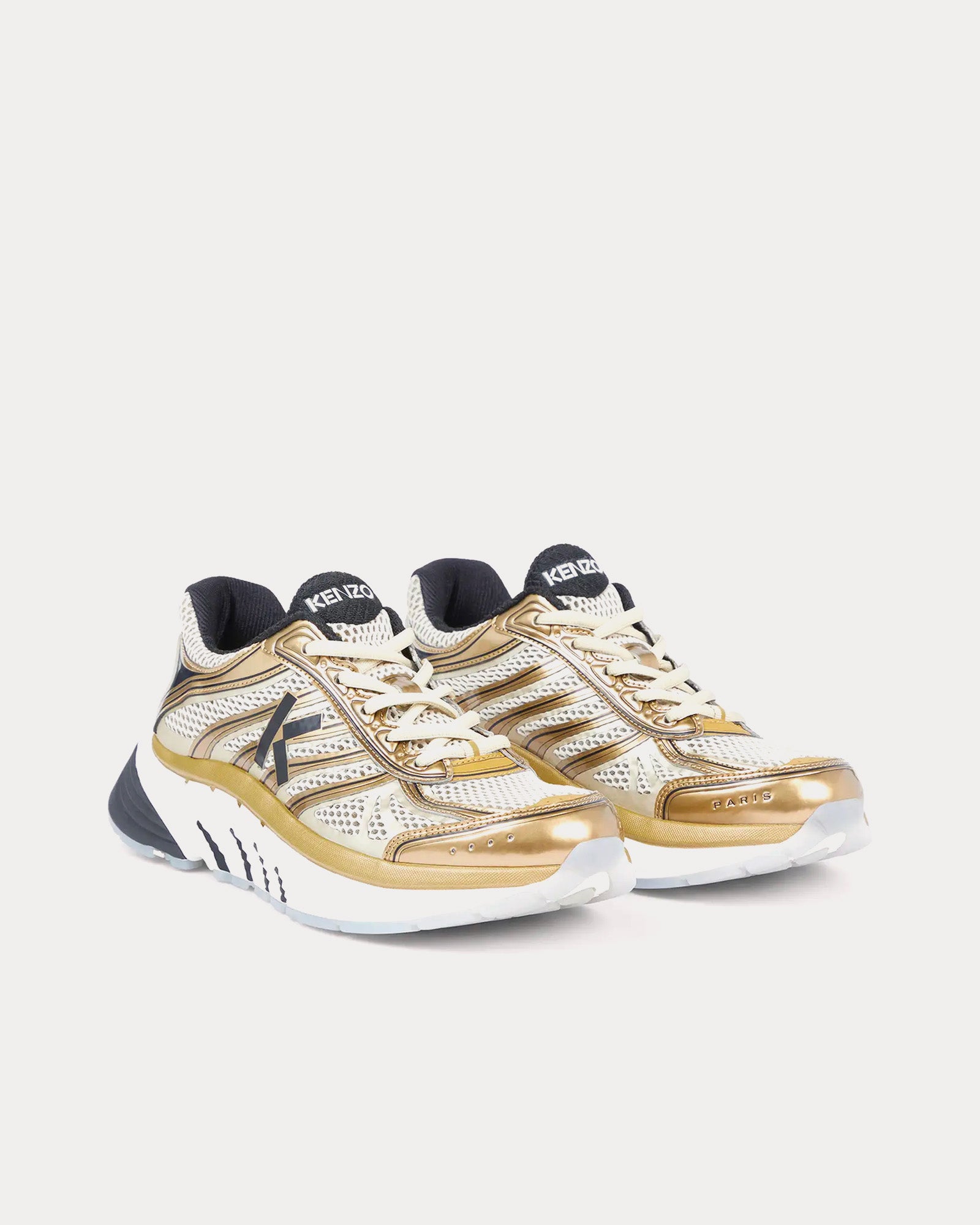 Kenzo Pace Tech Runner Gold Low Top Sneakers - 2