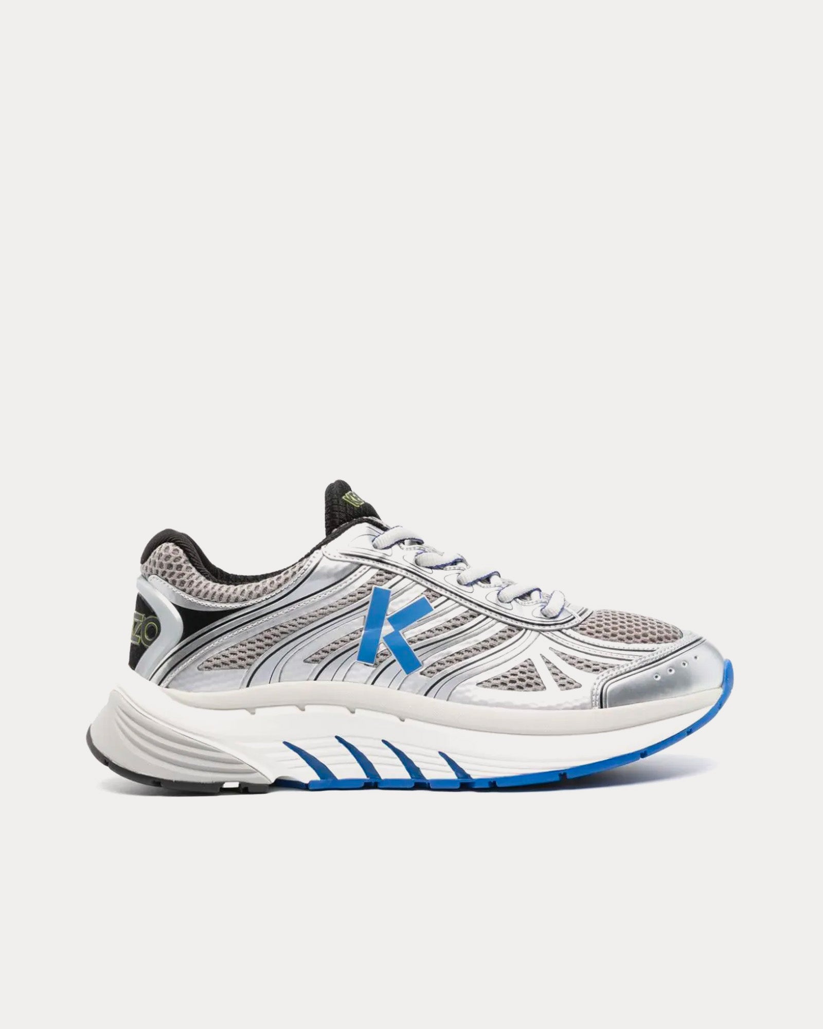 Kenzo Pace Tech Runner Silver Low Top Sneakers - 1