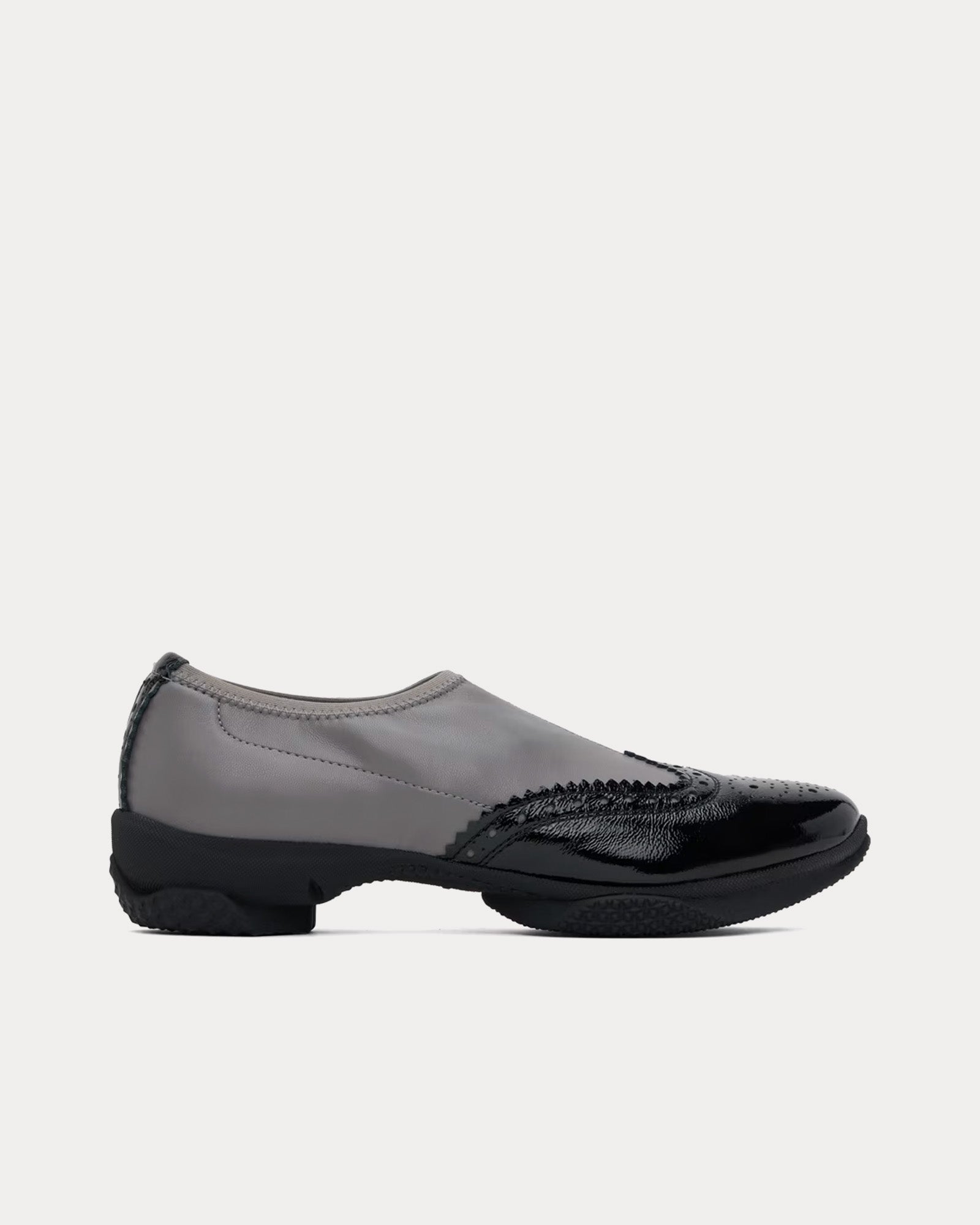 Kiko Kostadinov Sonia Brogues Smoke / Pitch Black Slip Ons - 1