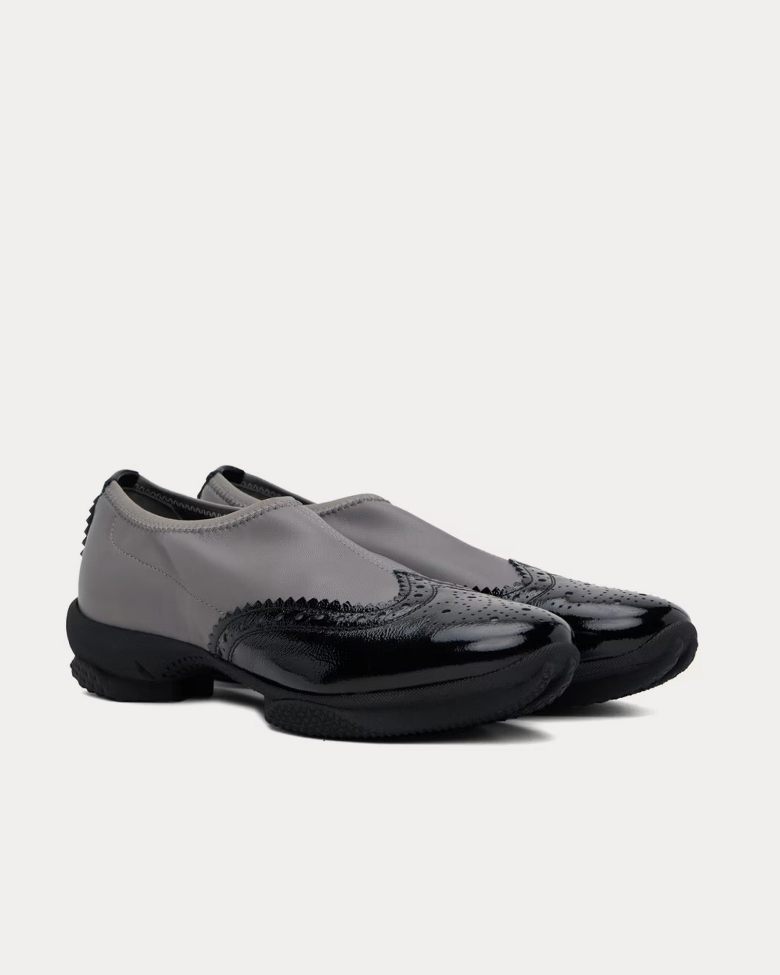 Kiko Kostadinov Sonia Brogues Smoke / Pitch Black Slip Ons - 2