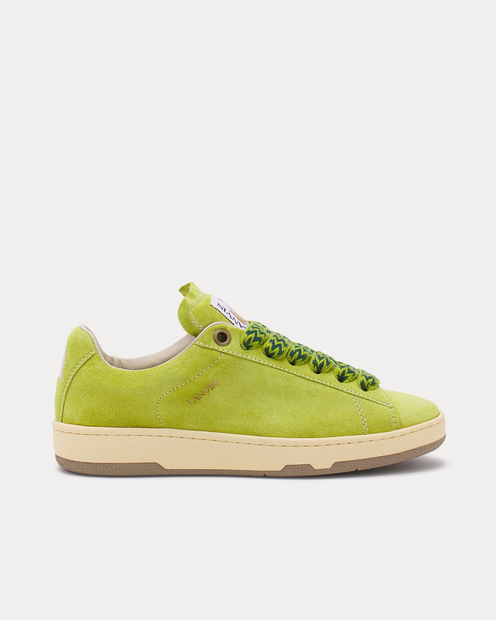 Lanvin Lite Curb Suede Absinthe Green Low Top Sneakers - 1