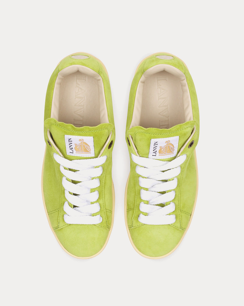 Lanvin Lite Curb Suede Absinthe Green Low Top Sneakers - 2