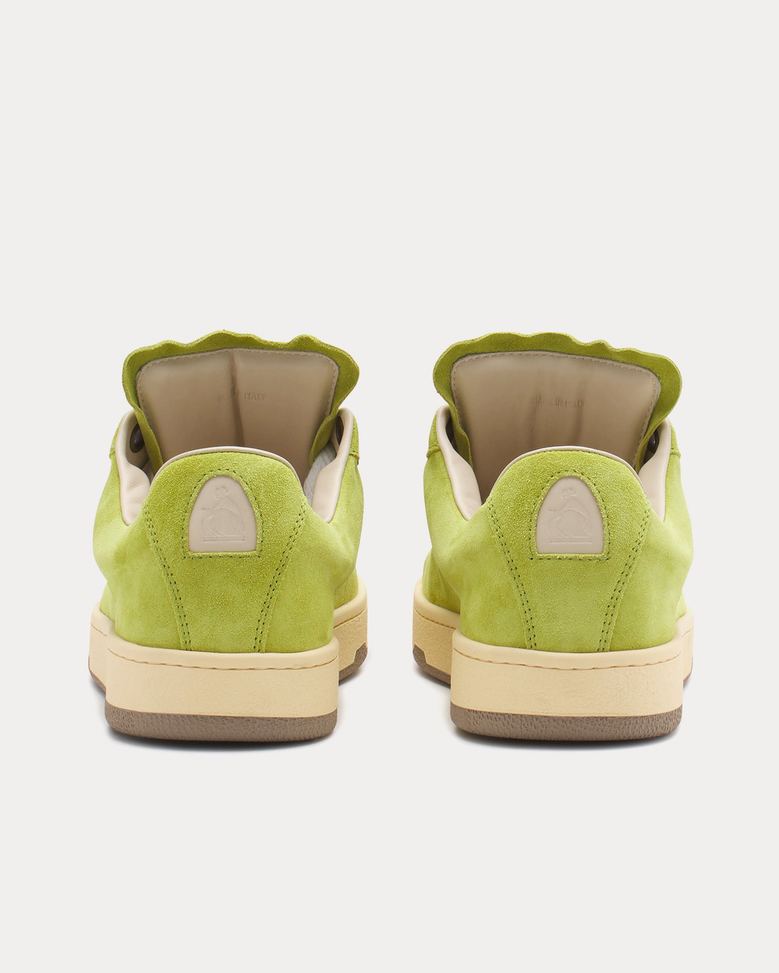 Lanvin Lite Curb Suede Absinthe Green Low Top Sneakers - 3