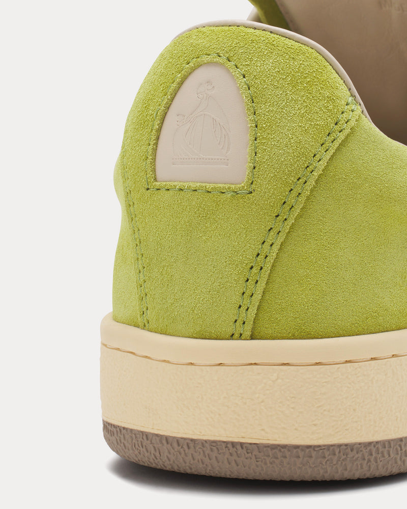 Lanvin Lite Curb Suede Absinthe Green Low Top Sneakers - 4