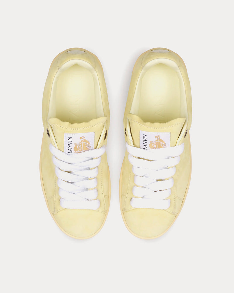 Lanvin Lite Curb Suede Chamomile Low Top Sneakers - 2