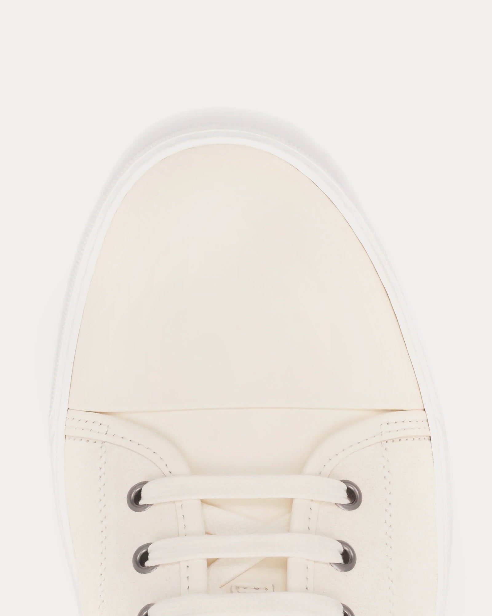 Lanvin DBB1 Leather & Suede Cream Low Top Sneakers - 5