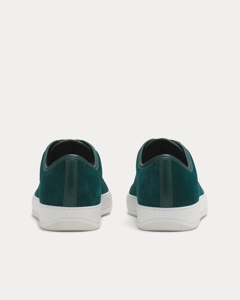 Lanvin DBB1 Leather & Suede Dark Green Low Top Sneakers - 4