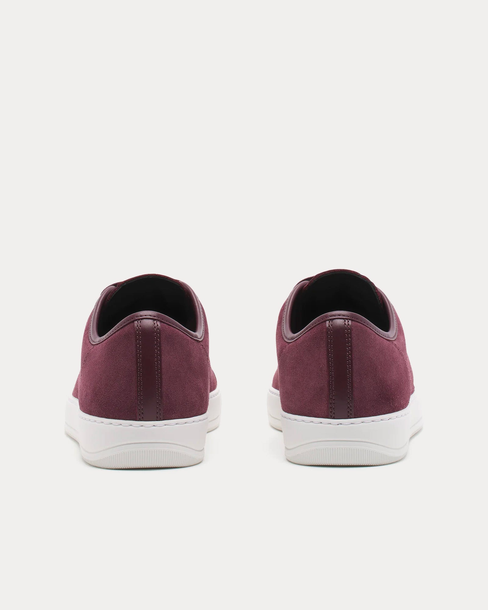 Lanvin DBB1 Leather & Suede Dark Red Low Top Sneakers - 4