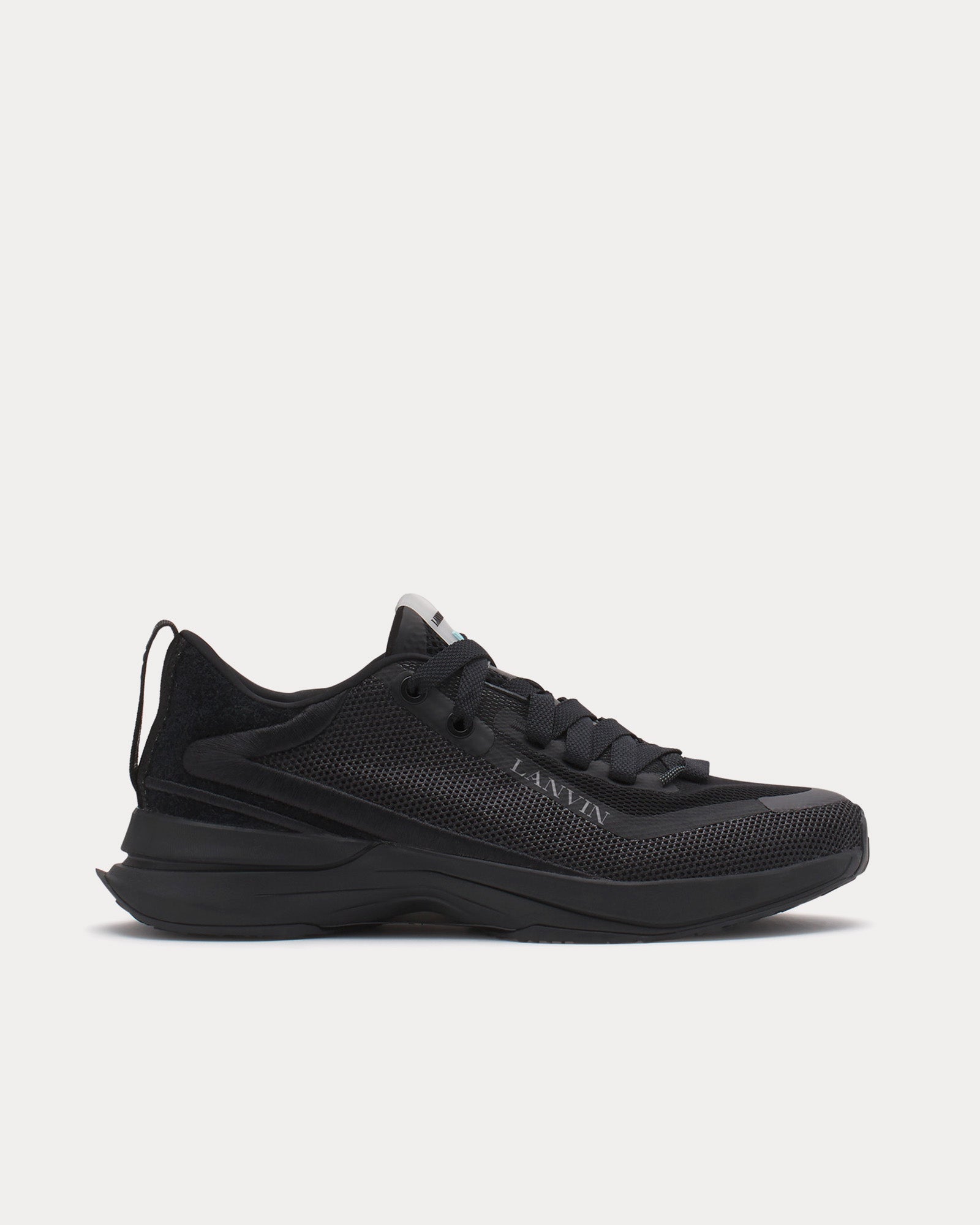 Lanvin L-I Mesh Black / Black Low Top Sneakers - 1