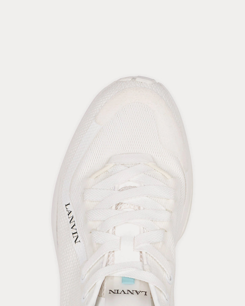 Lanvin L-I Mesh White / White Low Top Sneakers - 4