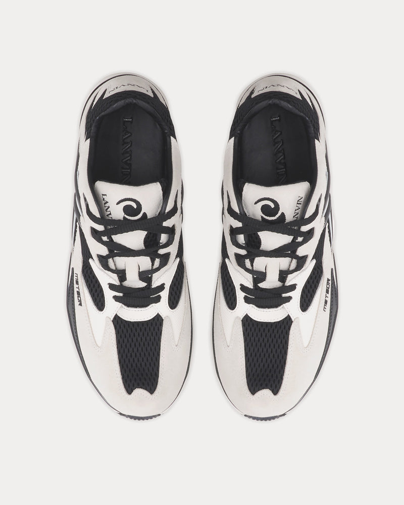 Lanvin Meteor Mesh & Suede Black / White Low Top Sneakers - 2