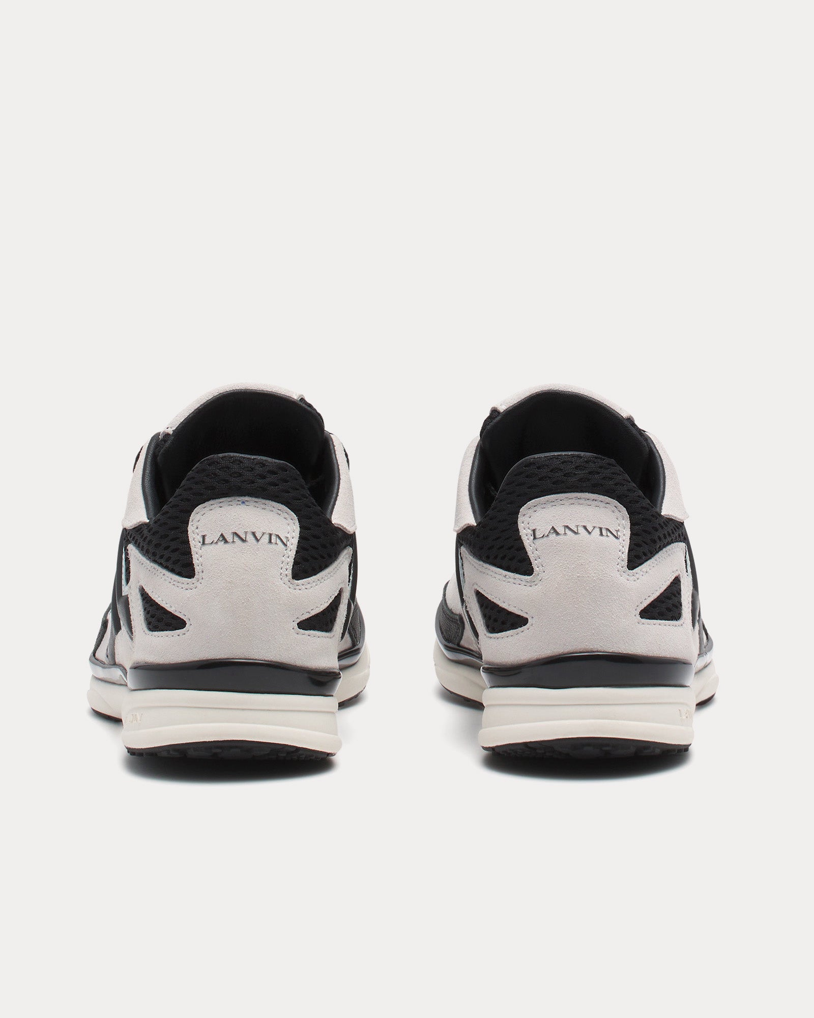 Lanvin Meteor Mesh & Suede Black / White Low Top Sneakers - 3