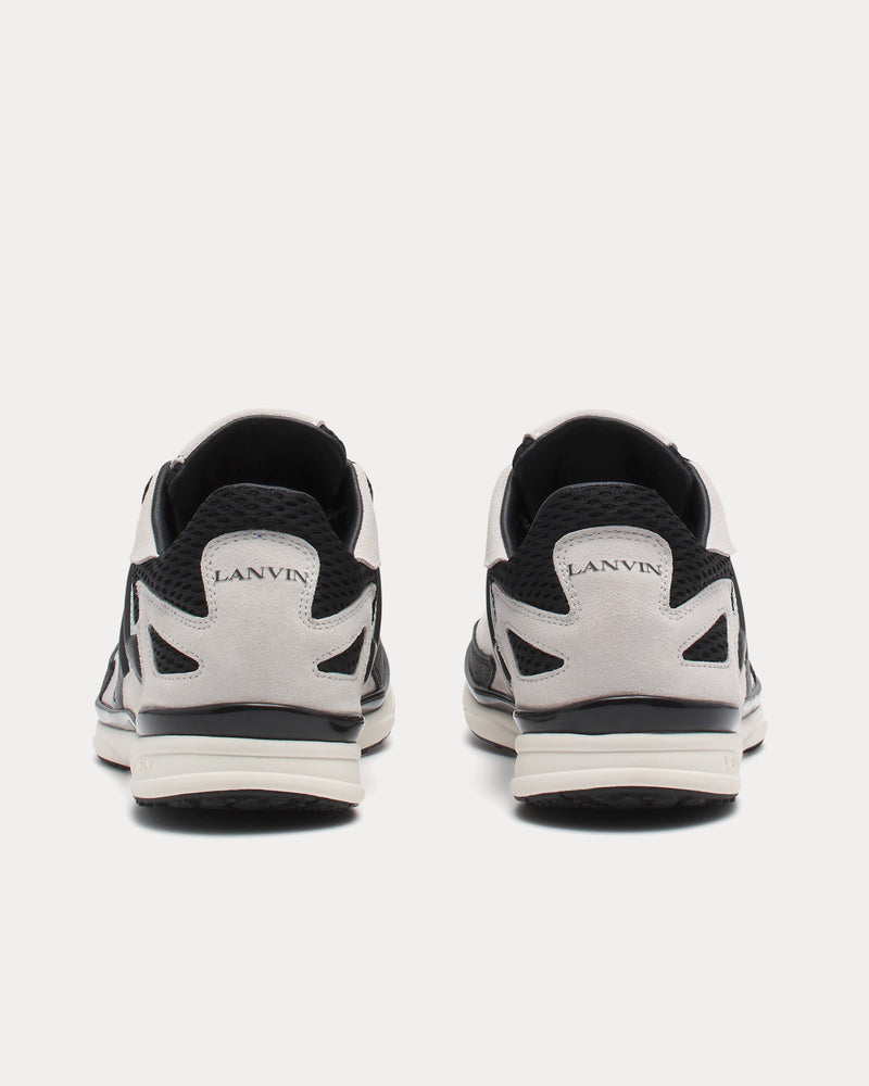 Lanvin Meteor Mesh & Suede Black / White Low Top Sneakers - 3