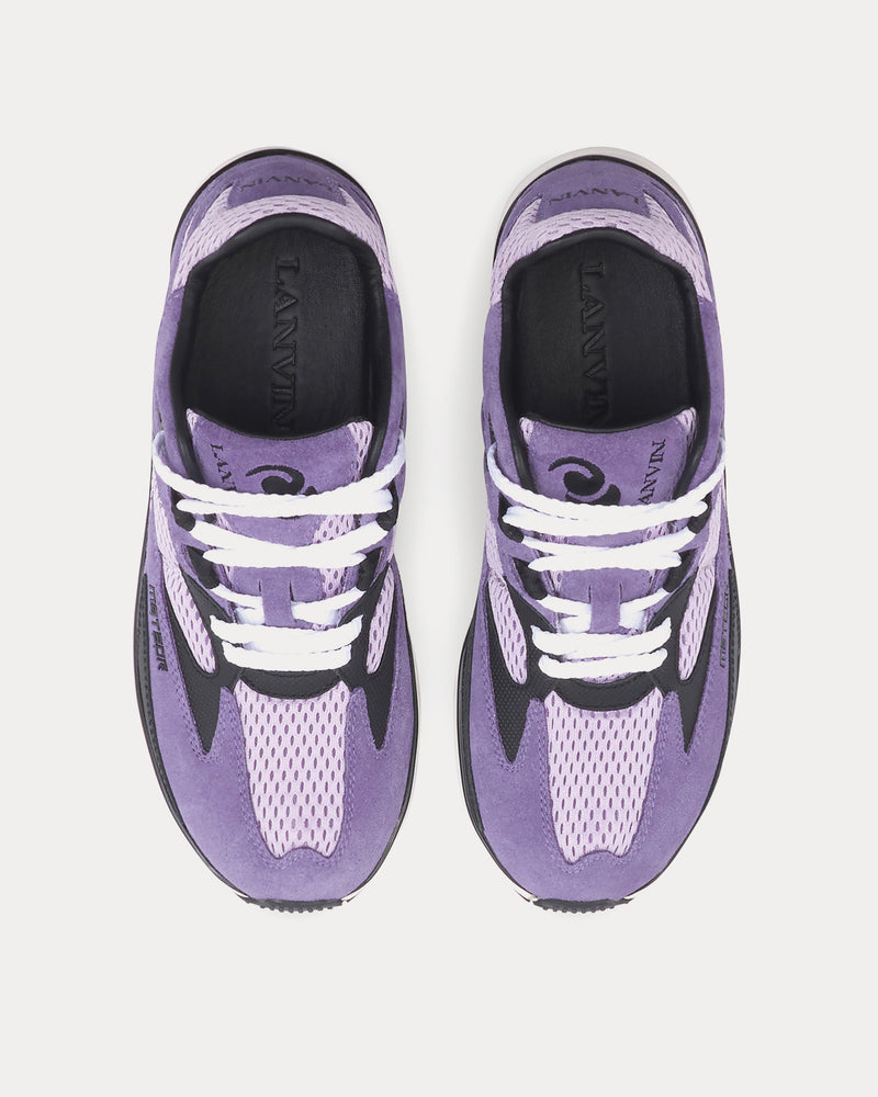 Lanvin Meteor Mesh & Suede Mauve / Purple Low Top Sneakers - 2